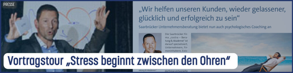 Stress beginnt zwischen den Ohren - Artikel IHK Saarwirtschaft zu Vortrag von Patrick Ries